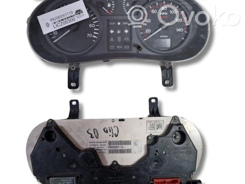 Renault Clio II Speedometer (instrument cluster) 