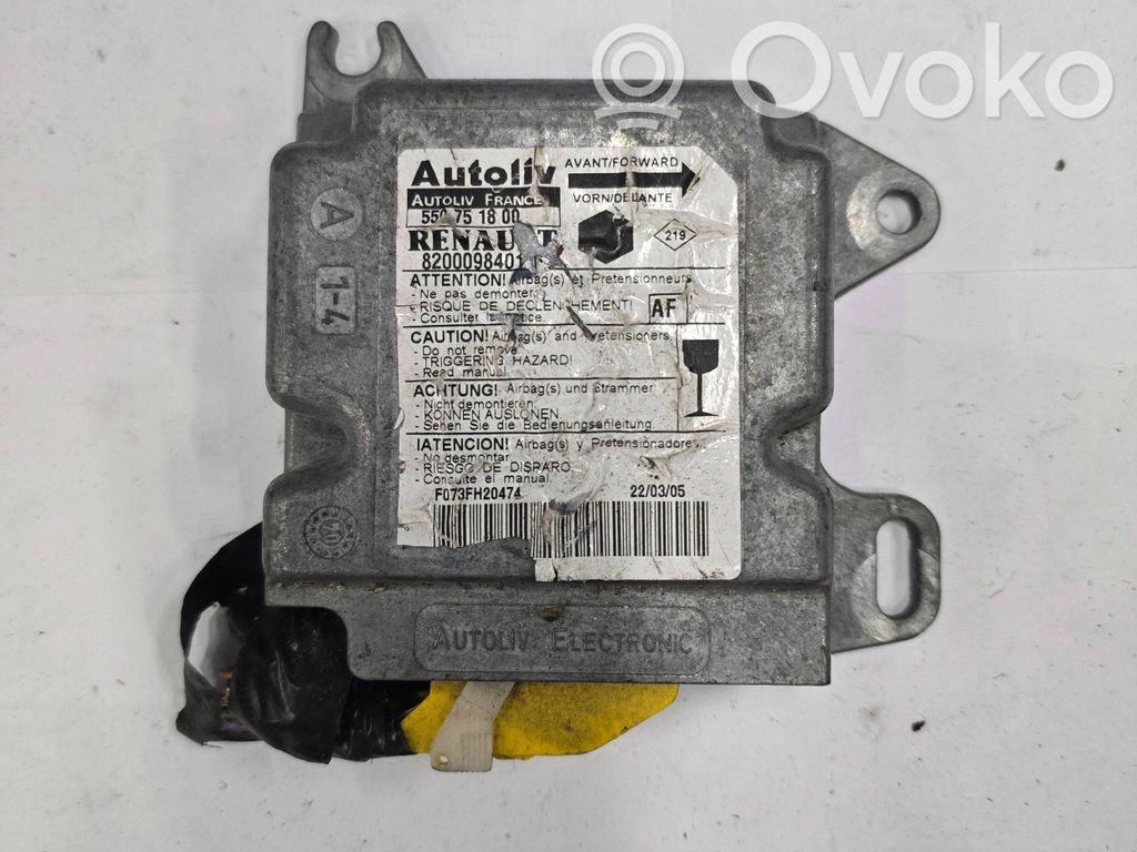Renault Kangoo I Airbag control unit/module 