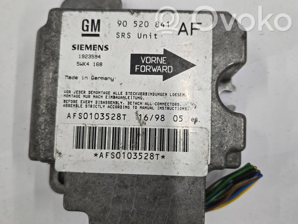 Opel Astra G Airbag control unit/module 