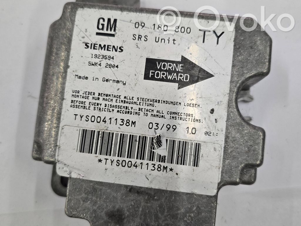 Opel Astra H Airbag control unit/module 