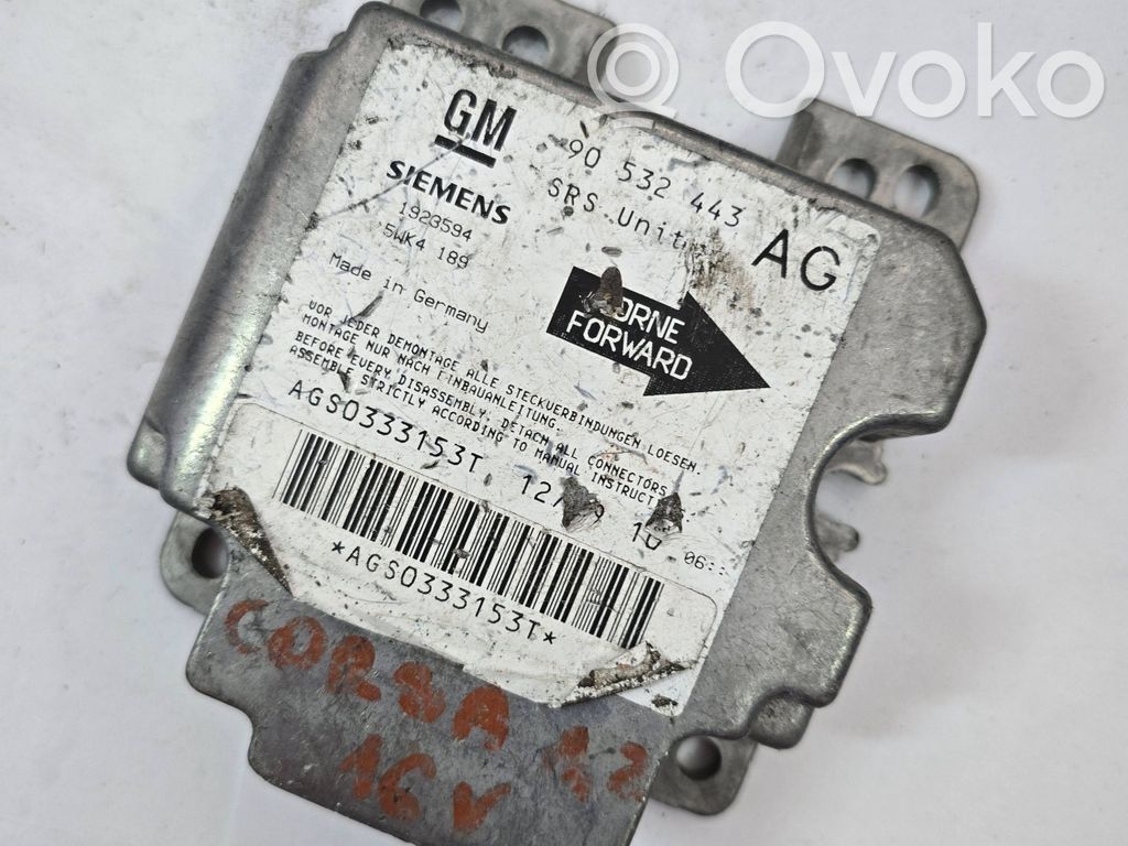 Opel Corsa B Airbag control unit/module 