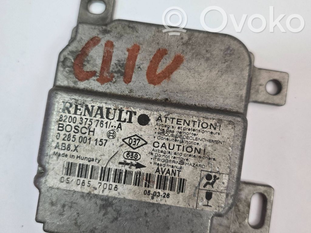 Renault Clio I Airbag control unit/module 