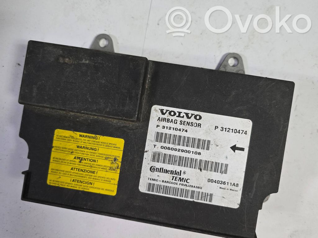 Sterownik / Moduł Airbag   P31210474,006092900108,00403611A8