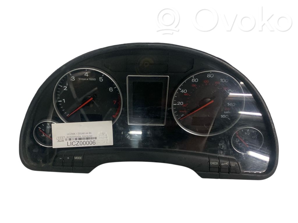 Audi A4 S4 B7 8E 8H Velocímetro (tablero de instrumentos) 