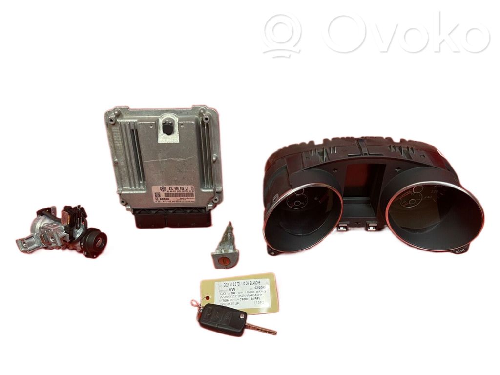 Volkswagen Golf VI Engine ECU kit and lock set 