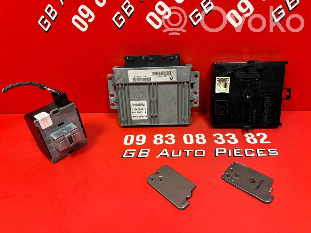 Renault Laguna II Engine ECU kit and lock set 