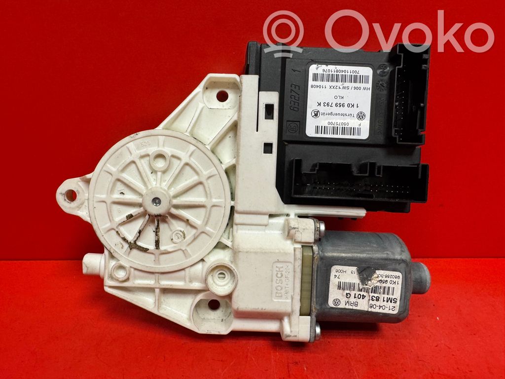 Volkswagen Golf Plus Silnik regulatora szyby drzwi przednich 