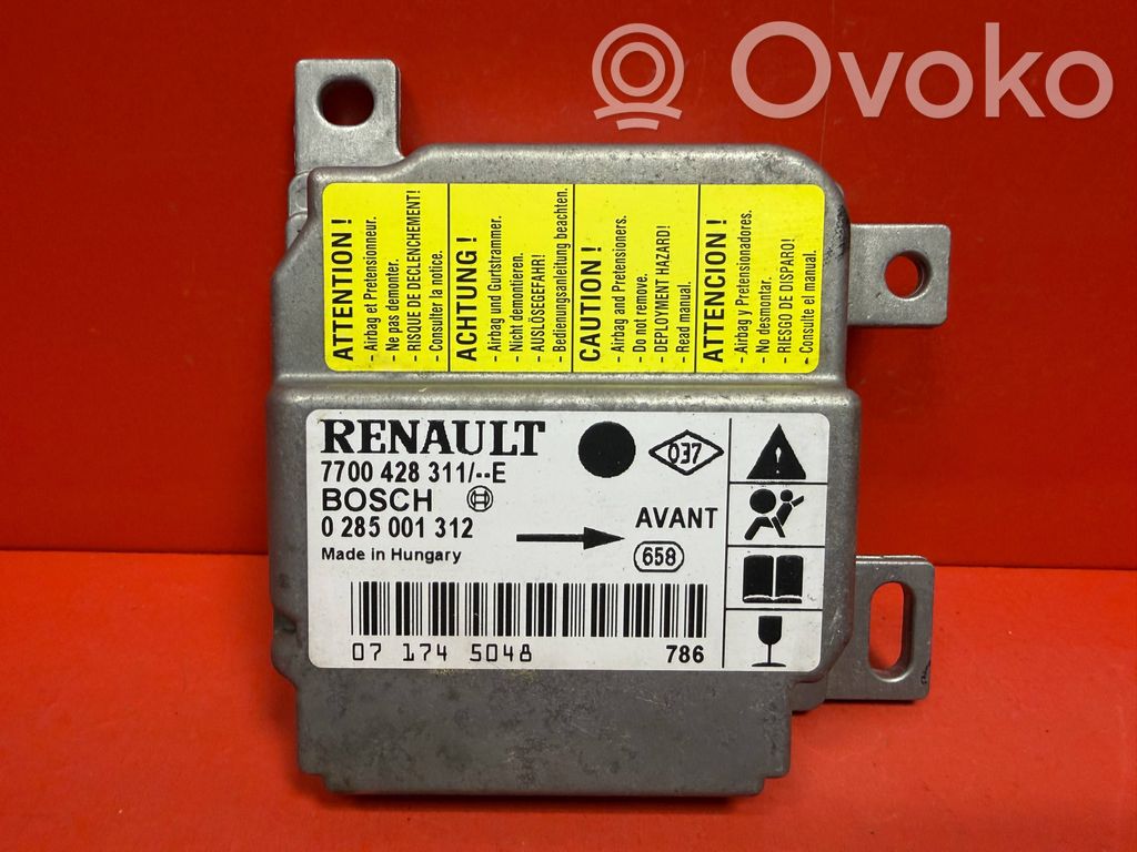 Renault Clio II Sterownik / Moduł Airbag 
