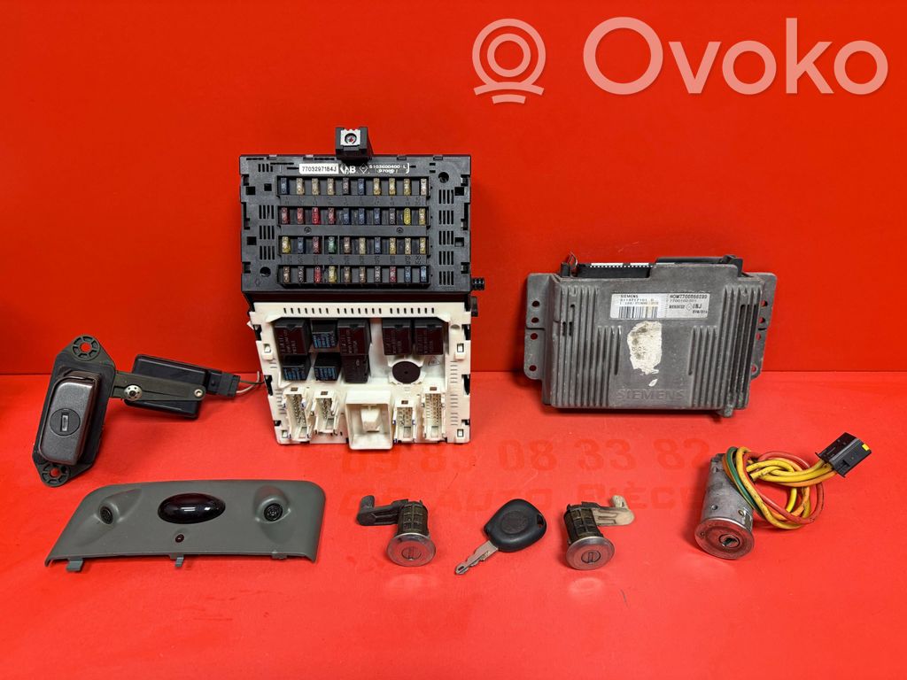 Renault Megane I Engine ECU kit and lock set 