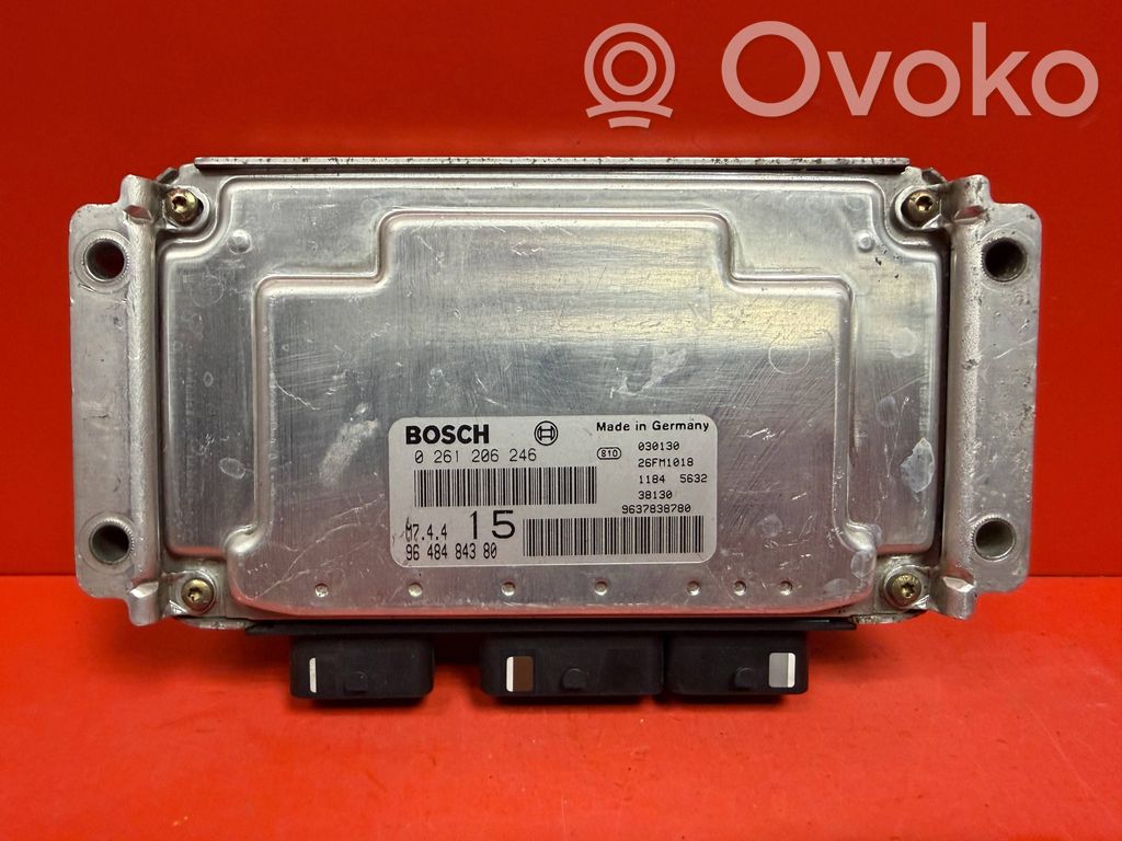 Engine control unit/module   0261206246,9648484380,9637838780