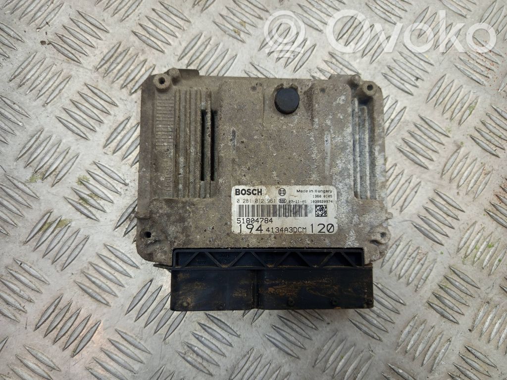 Engine control unit/module   0281012961,51804784,4134A3DCM