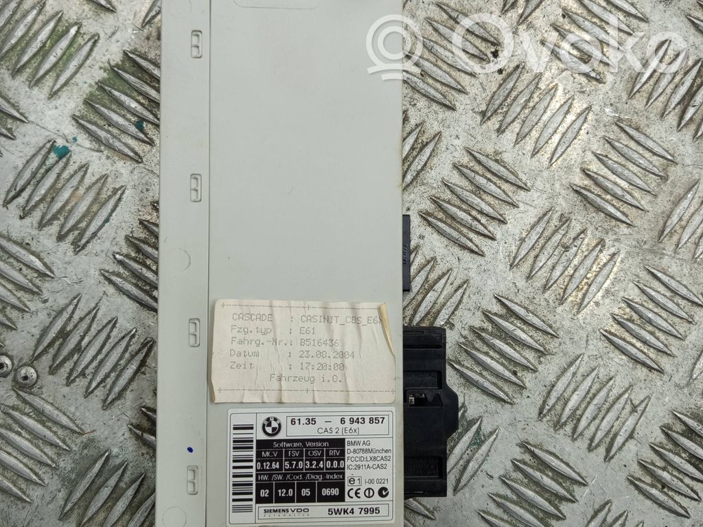 BMW 5 E60 E61 CAS valdymo blokas/ modulis 