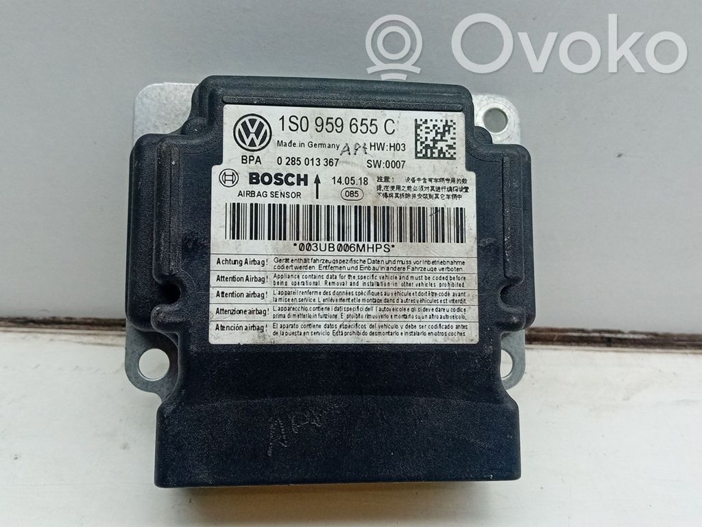 Volkswagen Up Unitate/modul de comandă airbaguri 