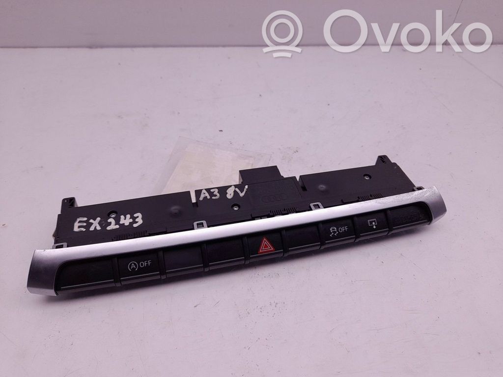Audi A3 S3 8V Botón interruptor de luz de peligro 