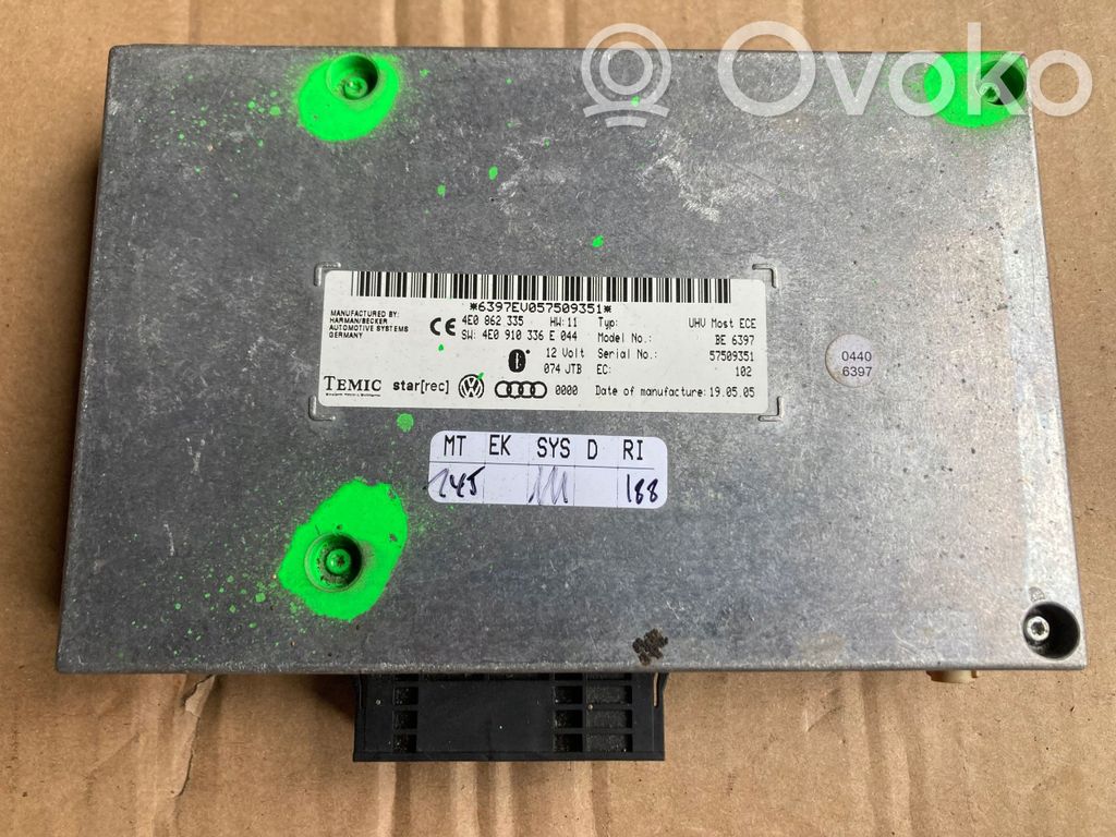 Unidad de control/módulo de bluetooth   4E0862335,4E0910336E