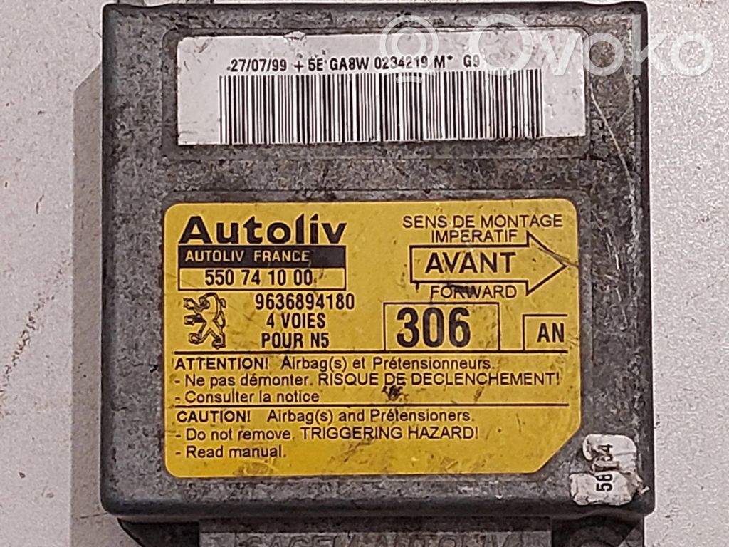 Peugeot 306 Module de contrôle airbag 