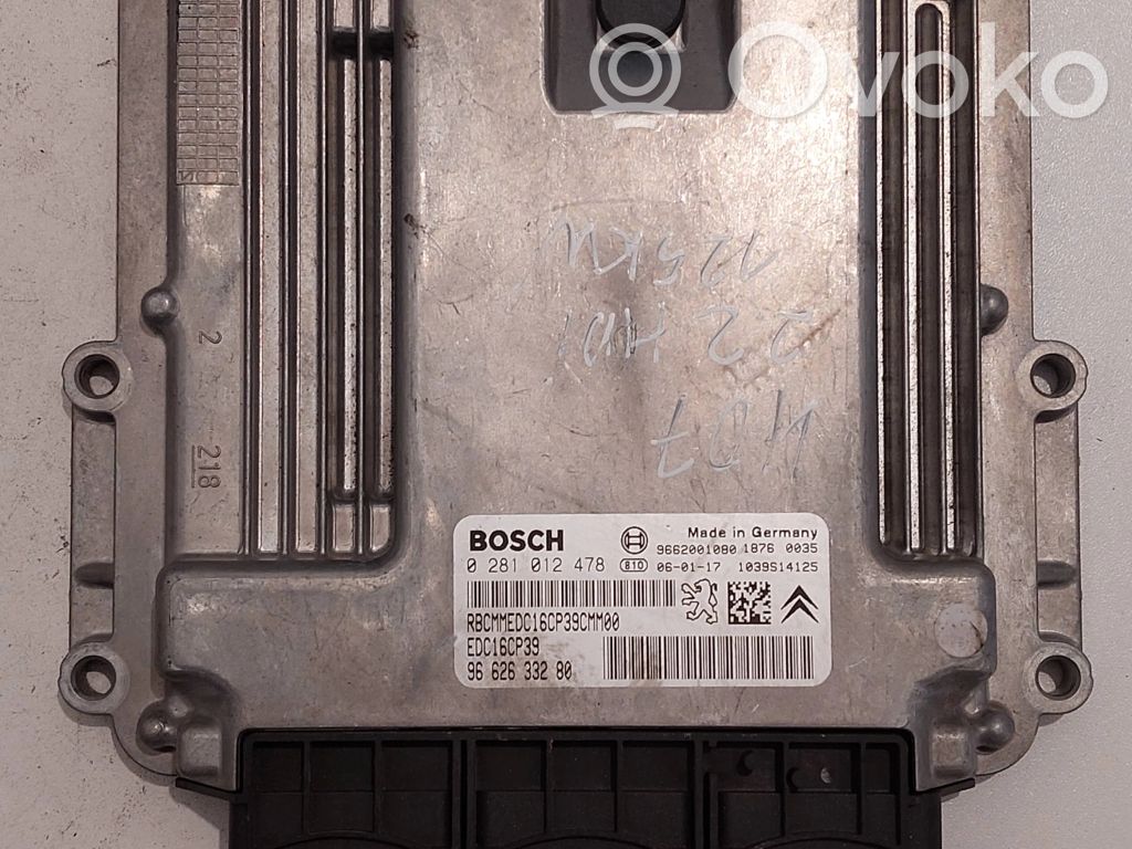 Peugeot 407 Engine control unit/module 