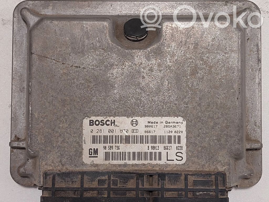 Engine control unit/module   90589736,0281001670,28SA3671