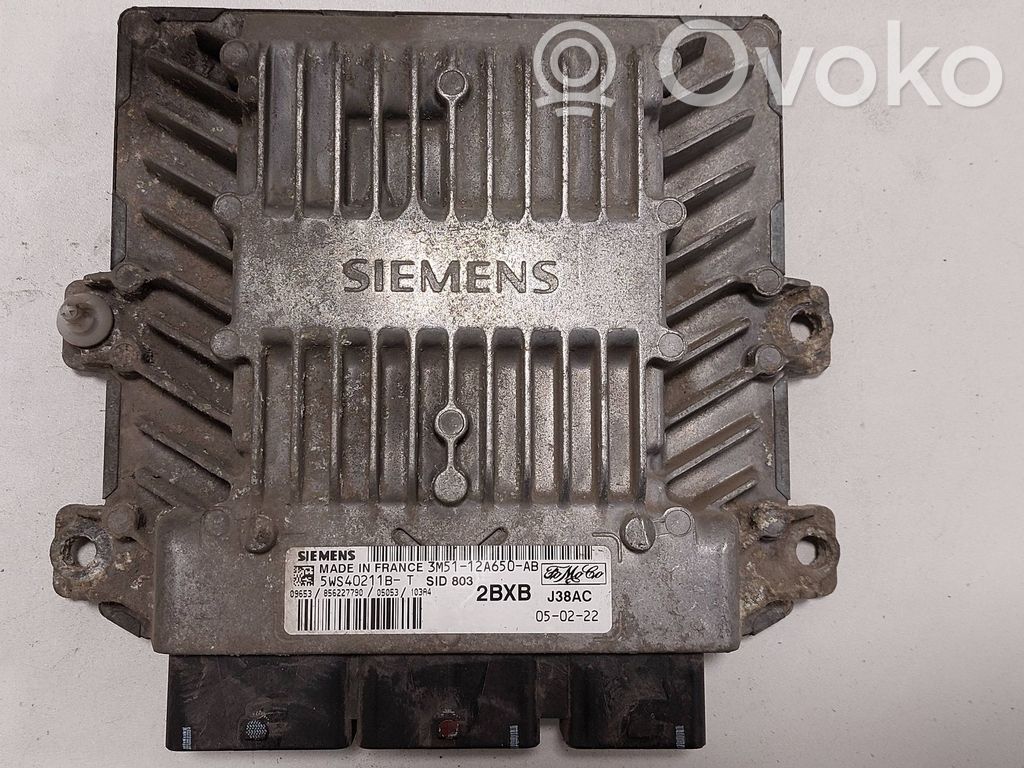 Unidad de control/módulo del motor   3M5112A650AB,5WS40211BT,J38AC,2BXB