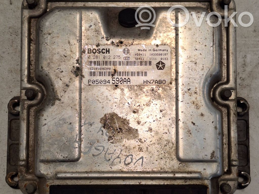 Engine control unit/module   P05094590AA,0281012275,1039S08187