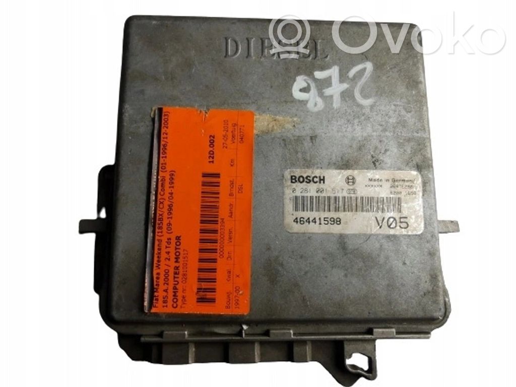 Fiat Marea Engine ECU kit and lock set 