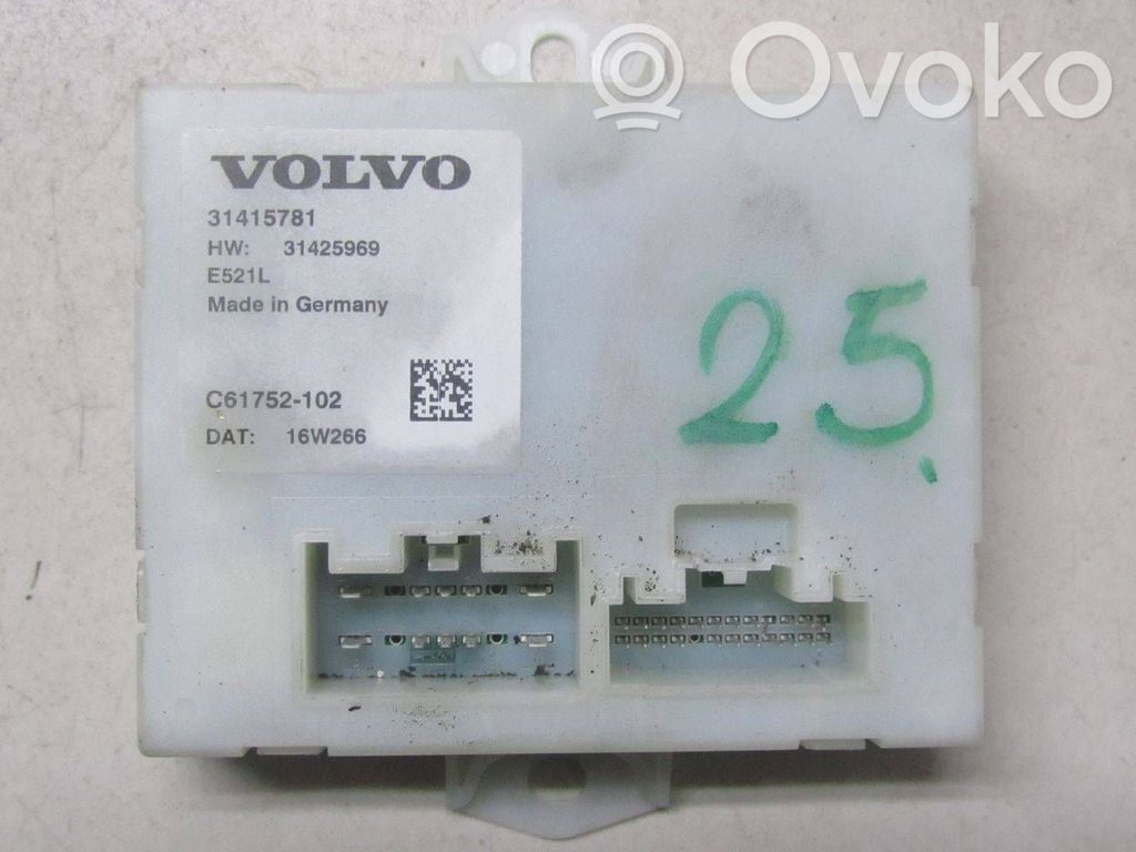 Volvo XC60 Tailgate/trunk control unit/module 