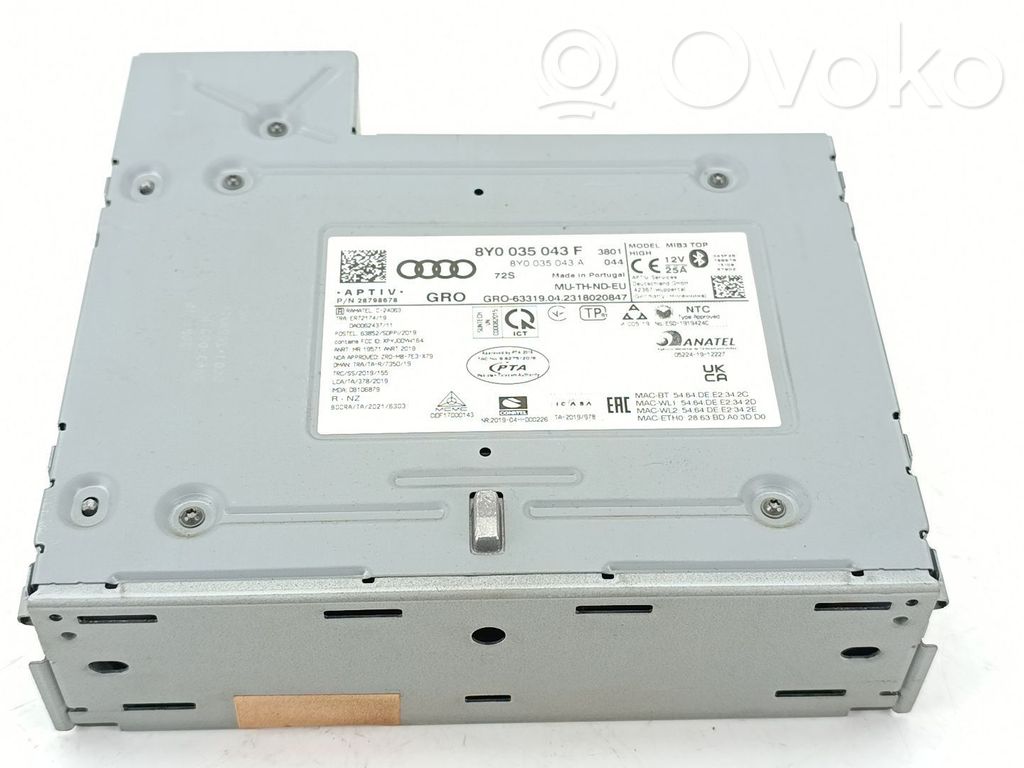 Audi A3 8Y Radio/CD/DVD/GPS-pääyksikkö 