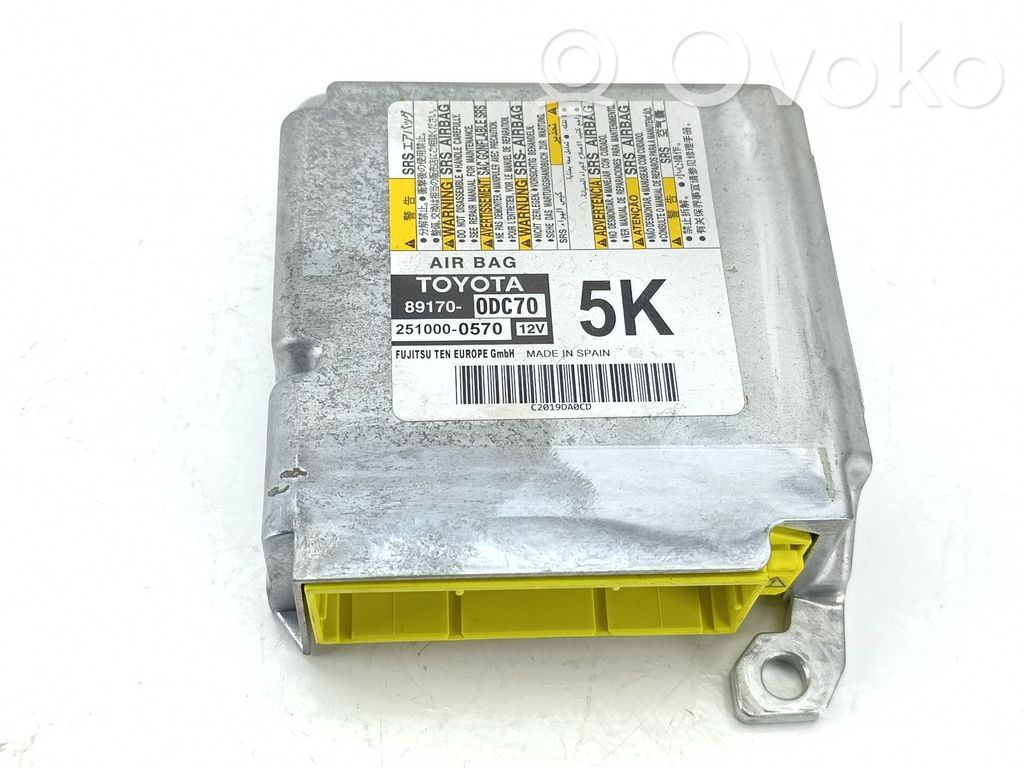 Toyota Yaris Unitate/modul de comandă airbaguri 