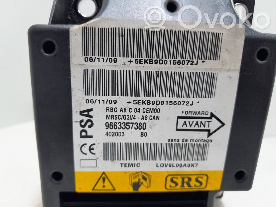 Unidad de control/módulo del Airbag   9663357380,169844