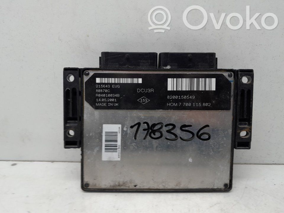 Sterownik / Moduł ECU   8200150549,178356