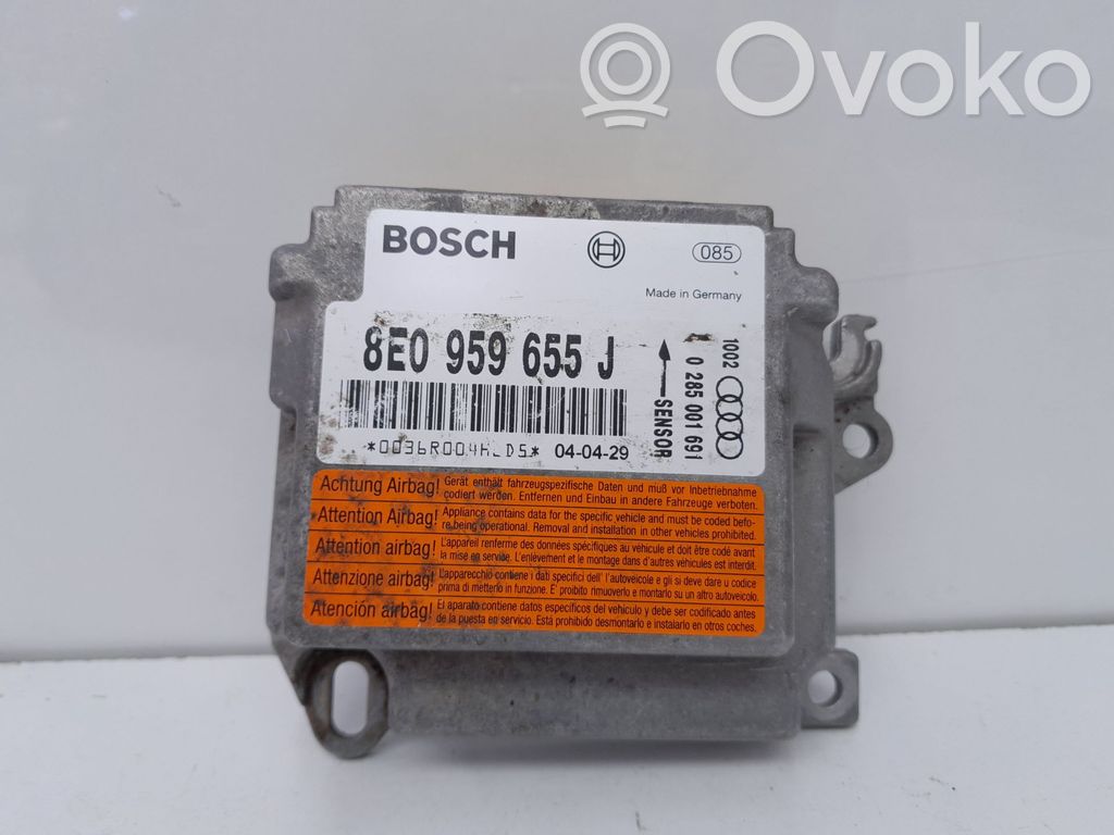 Audi A4 S4 B6 8E 8H Unidad de control/módulo del Airbag 