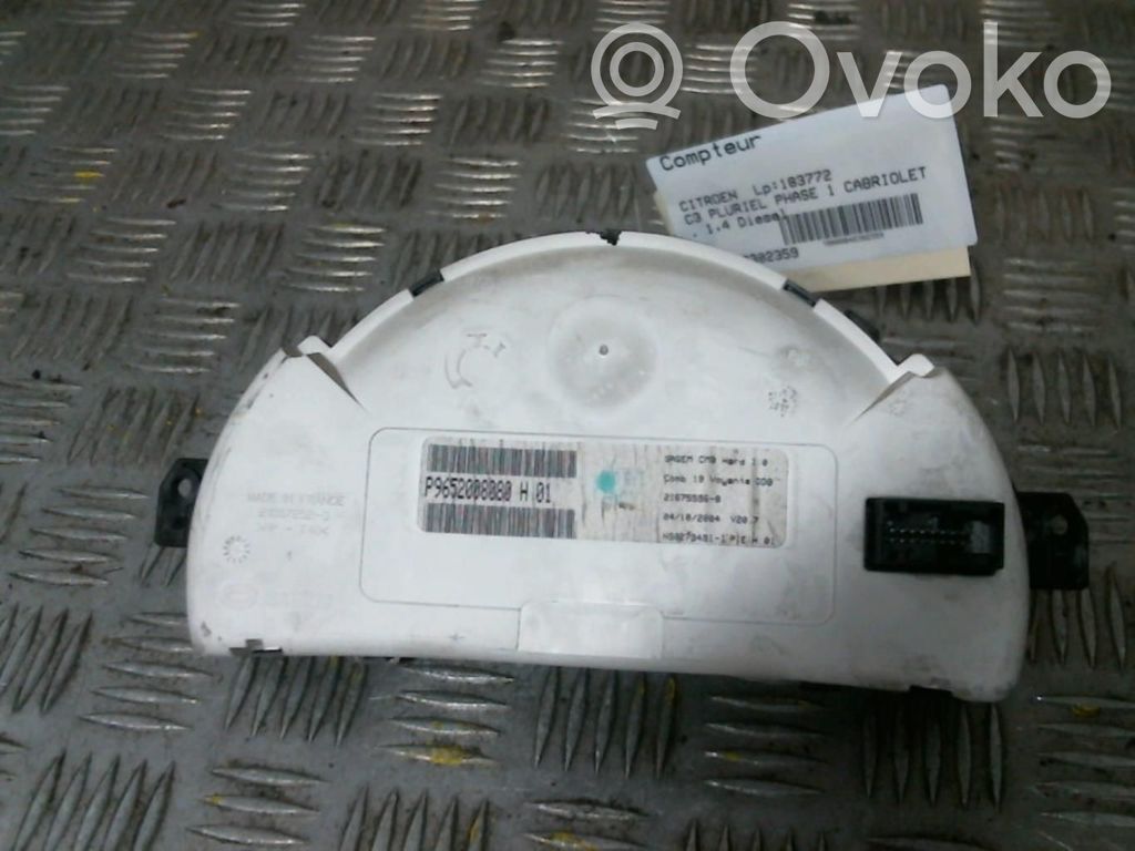 Citroen C3 Pluriel Spidometras (prietaisų skydelis) 