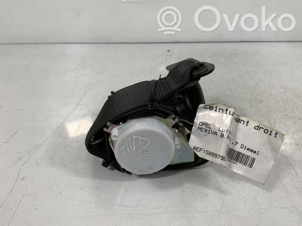 Opel Meriva B Cinturón delantero 