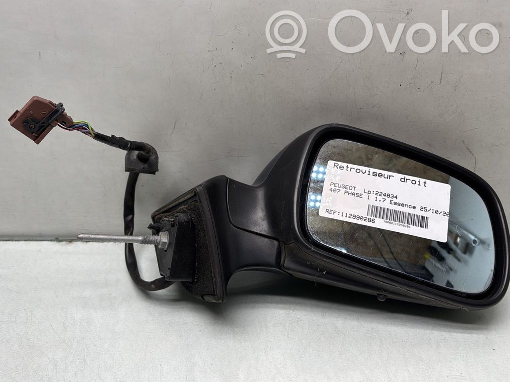 Peugeot 407 Manualne lusterko boczne drzwi przednich 