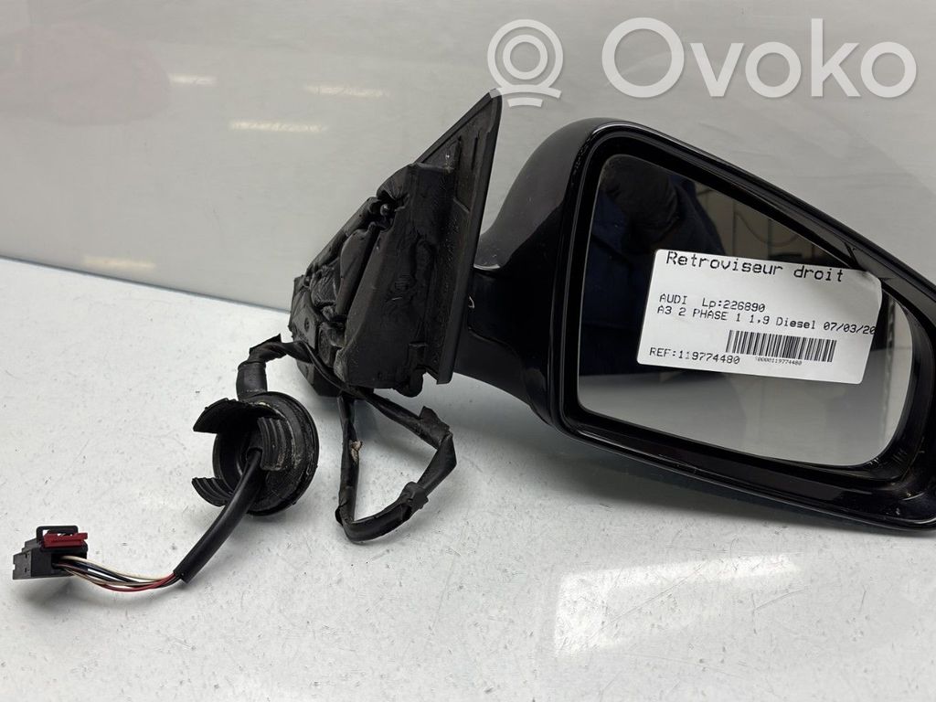 Audi A3 S3 8P Espejo lateral manual 
