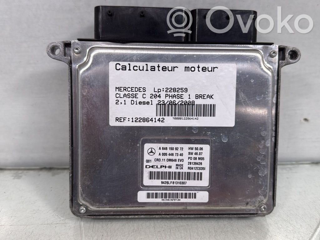 Mercedes-Benz C W204 Engine control unit/module 