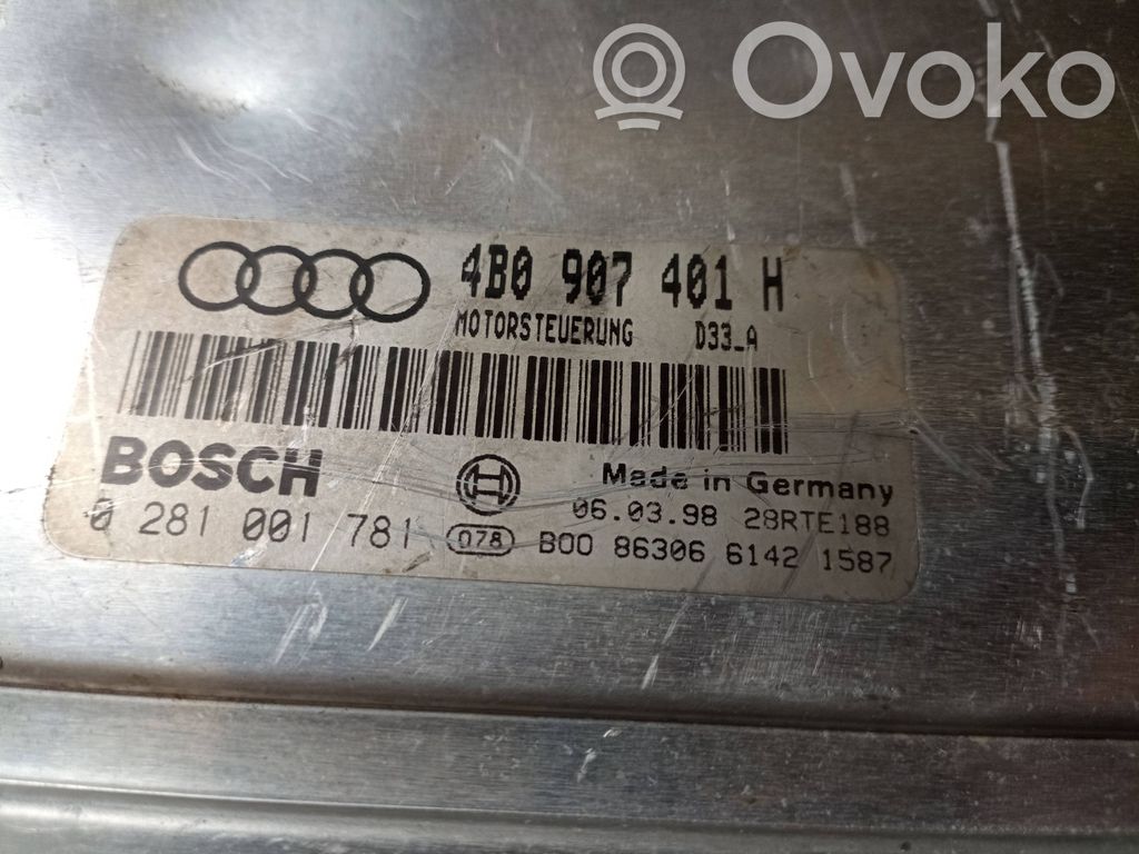 Engine control unit/module   4B0907401H,28RTE188,0281001781