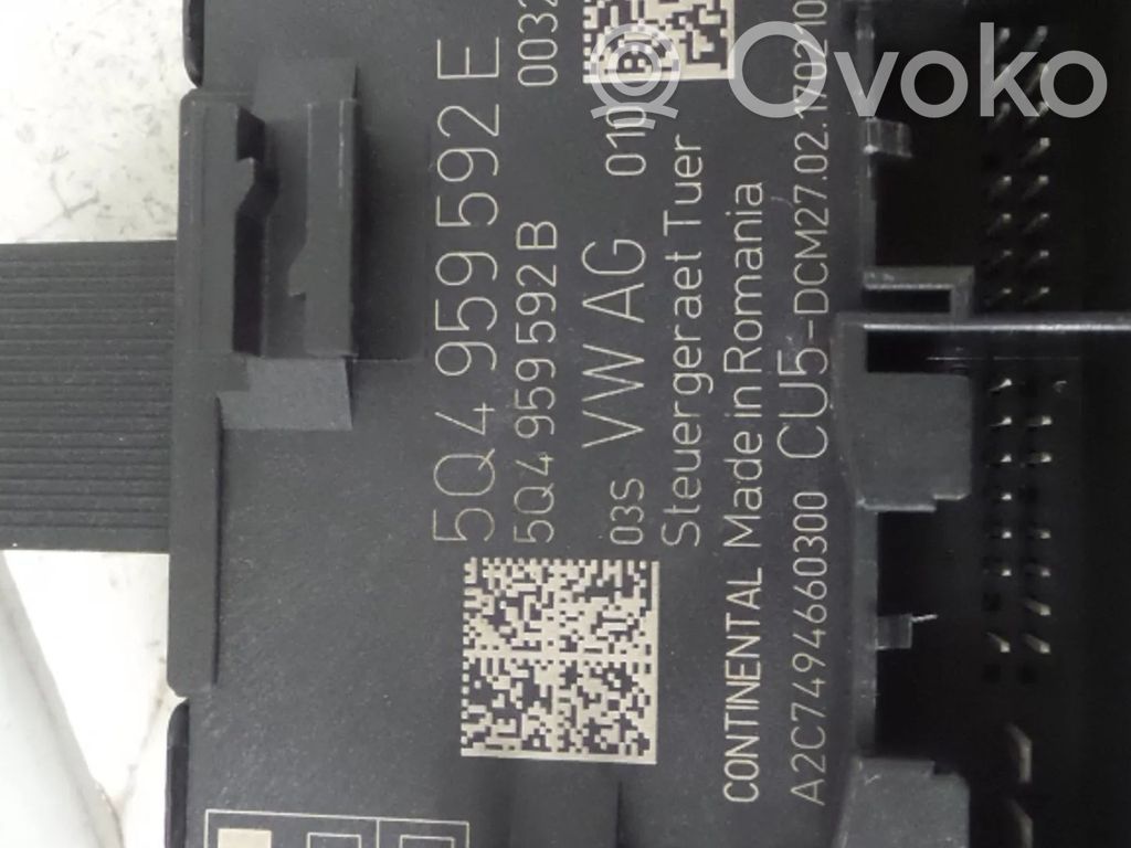 Unité de commande module de porte   5Q4959592E,5Q4959592,5Q4959592B