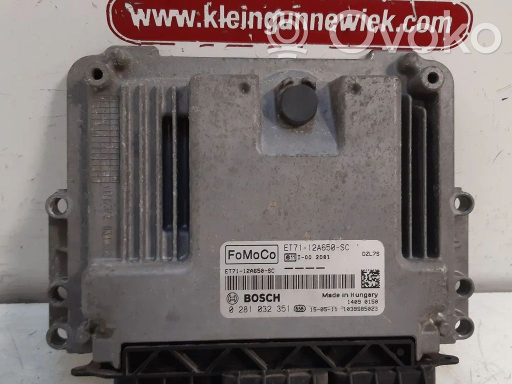 Ford Transit Courier Engine control unit/module 