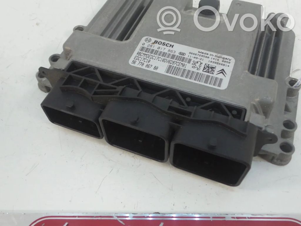 Engine control unit/module   9677006780,0281017863,9HN