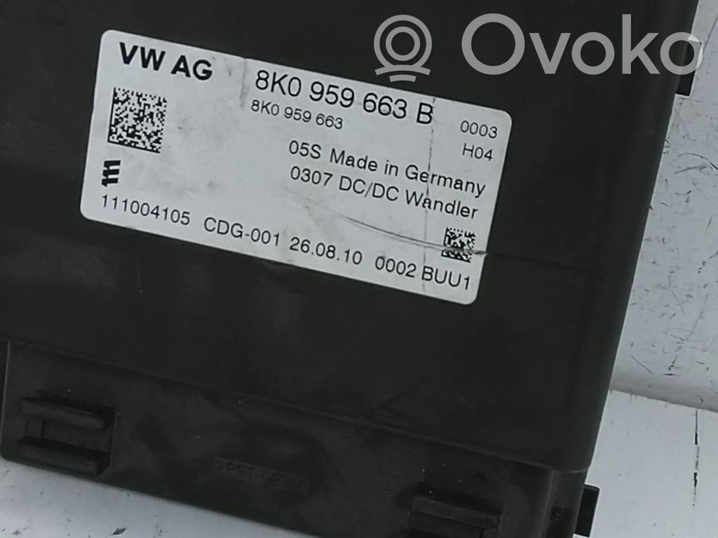 Other control units/modules   8K0959663B,8K0959663F,CAHA