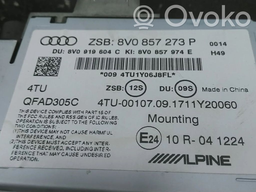 Audi A3 S3 8V Monitor / wyświetlacz / ekran 