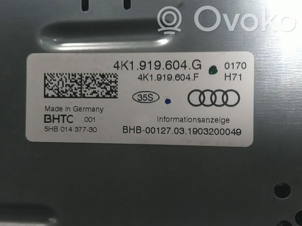 Audi A6 S6 C8 4K Monitori/näyttö/pieni näyttö 