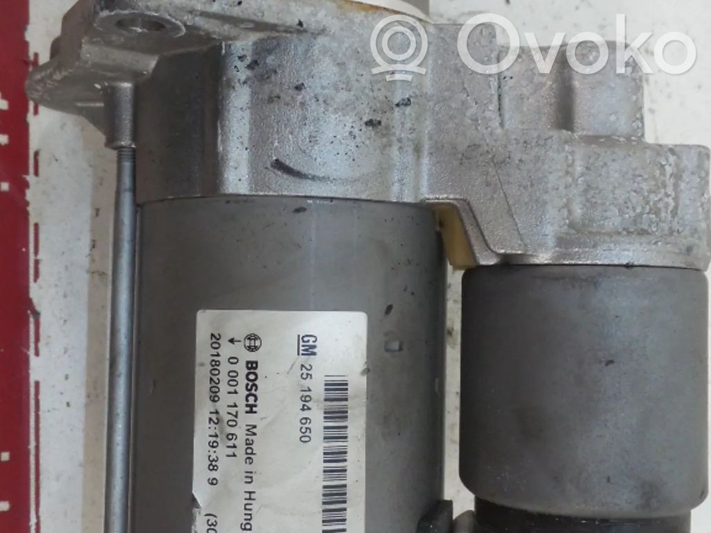 Starter motor   25194650,0001137006,0001170611,1202227,55572440,95521516