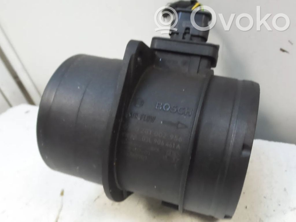 Przepływomierz masowy powietrza MAF   0281002956,03L906461A,CKUB