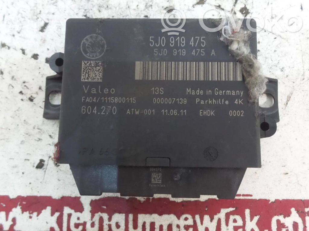 Skoda Fabia Mk2 (5J) Centralina/modulo sensori di parcheggio PDC 