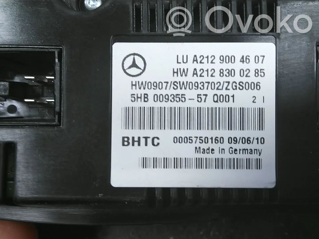Mercedes-Benz E W212 Centralina del climatizzatore