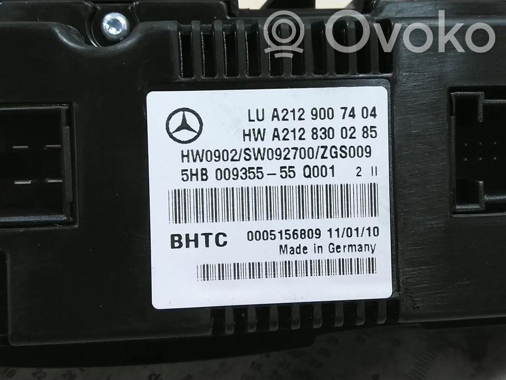 Mercedes-Benz E W212 Centralina del climatizzatore