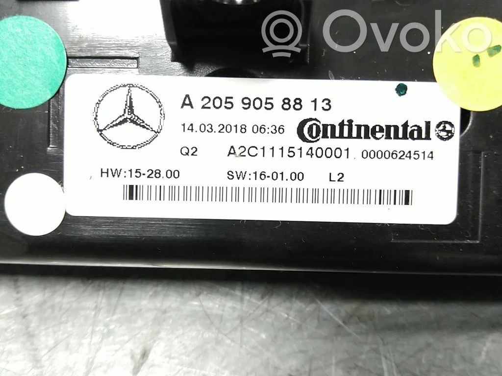 Mercedes-Benz GLC C253 Unité de contrôle climatique 