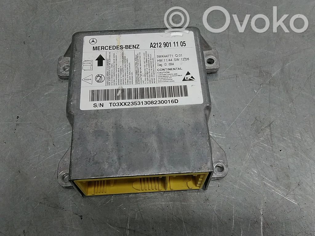 Mercedes-Benz E W212 Module de contrôle airbag